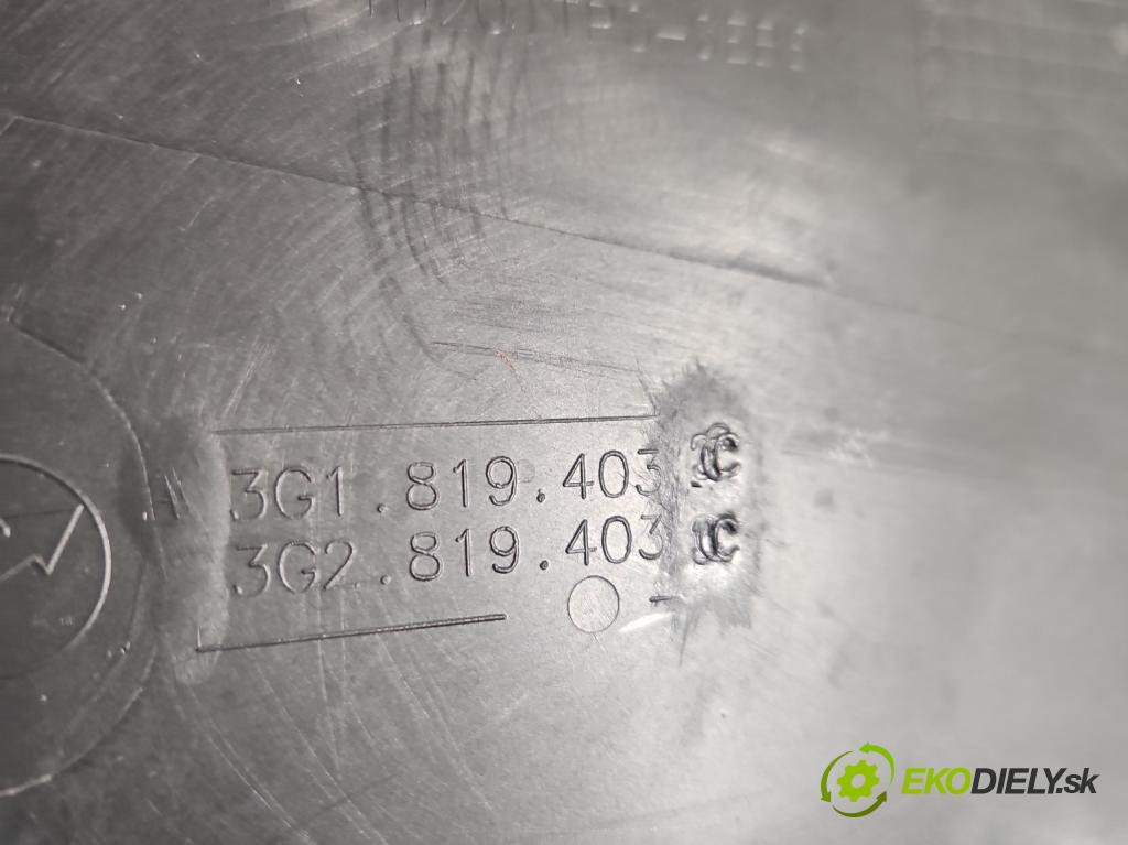 Vw Passat B8 2014 - 2.0 tdi 150 HP automatic 110 kW 1968 cm3 5- torpédo 3G1819403 (Torpédo (plast pod čelným sklom))