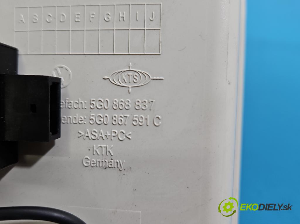 Vw Passat B8 2014 - 2.0 tdi 150 hp automatic 110 kW 1968 cm3 5- světlo interiéru 5Q0951172