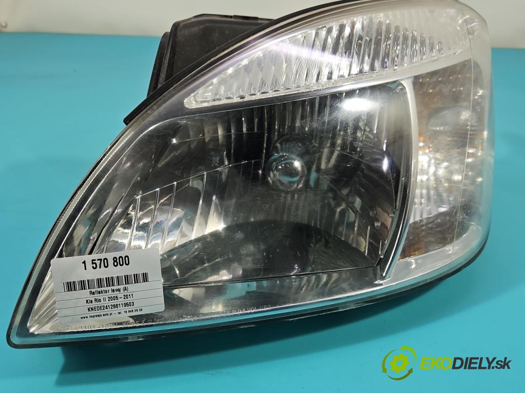 Kia Rio II 2005-2011 1.4 16V 97KM manual 71 kW 1399 cm3 5- Reflektor: ľavý 92101-1GOL (Kľučka dverí ostatné)