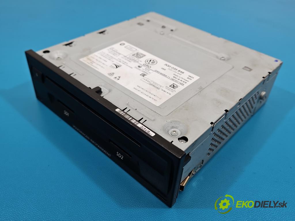 Vw Passat B8 2014 - 2.0 tdi 150 HP automatic 110 kW 1968 cm3 5- Navigácia: čítačka 3Q0035846