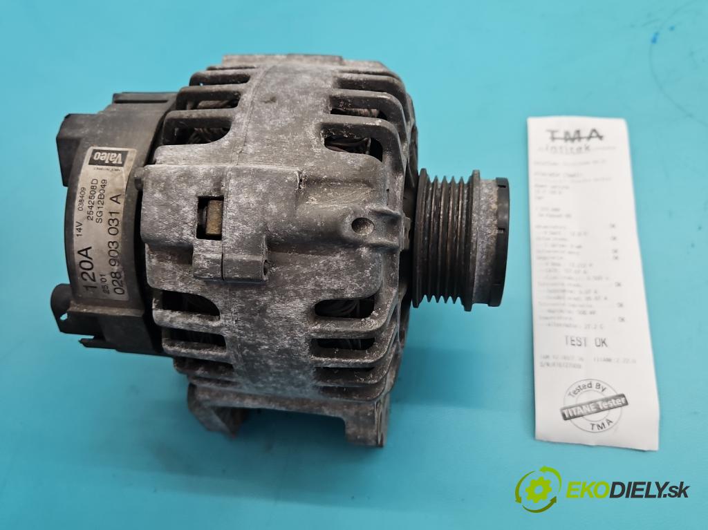 Vw Passat B5 1995-2005 1.9 tdi 131 HP manual 96 kW 1896 cm3 5- Alternator 028903031A (Alternátor)