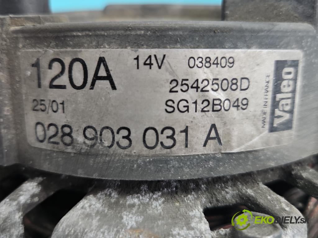 Vw Passat B5 1995-2005 1.9 tdi 131 HP manual 96 kW 1896 cm3 5- Alternator 028903031A (Alternátor)