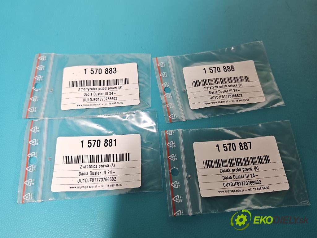 Dacia Duster III 24- 1.2 131 HP manual 96 kW 1199 cm3 5- tlmič predné pravý 543024047R (Kľučka dverí ostatné)