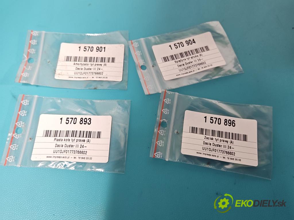 Dacia Duster III 24- 1.2 131 HP manual 96 kW 1199 cm3 5- pružina zadné