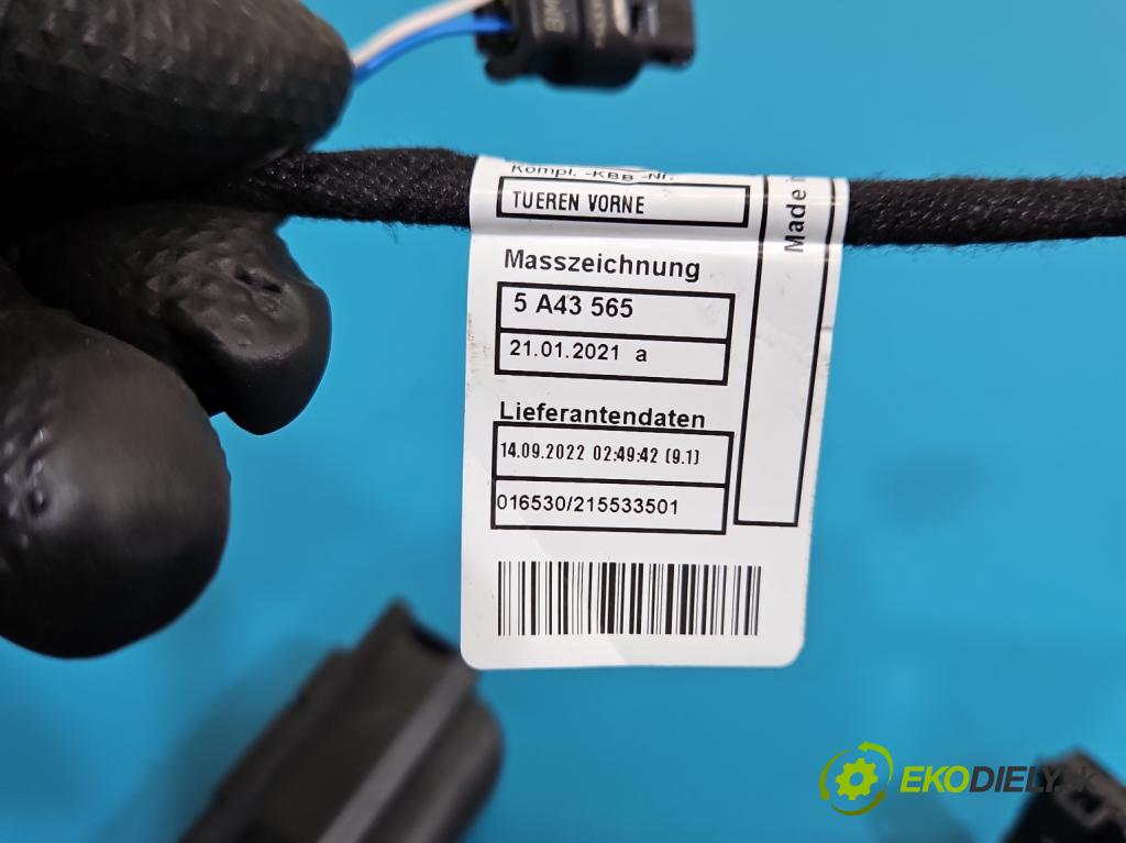 Bmw iX1 U11 0.0 elektrický: 272 HP automatic 200 kW 1 cm3 5- Zväzok: dvere predné pravých 5A43565