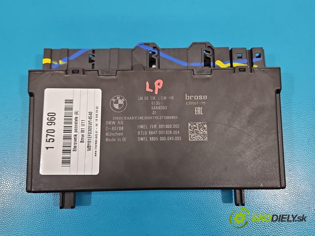 Bmw iX1 U11 0.0 elektrický: 272 hp automatic 200 kW 1 cm3 5- řídící jednotka 5A64DB3