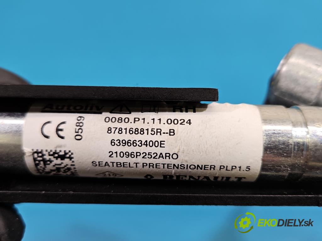 Renault Clio V 2019- 1.0 91 KM automatic 67 kW 999 cm3 5- pas bezpečnosť: predné pravý 878168815R
