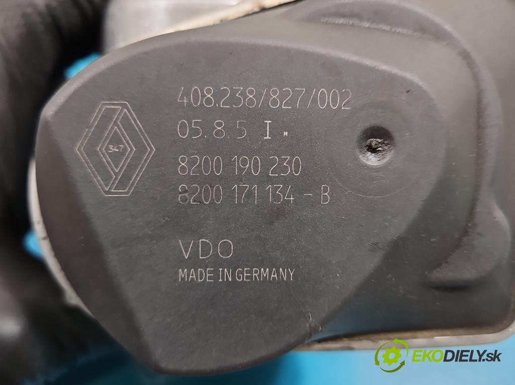 Renault Modus 1.6 16V 88 HP manual 65 kW 1598 cm3 5- klapka 8200190230 (Škrtiaca klapka)