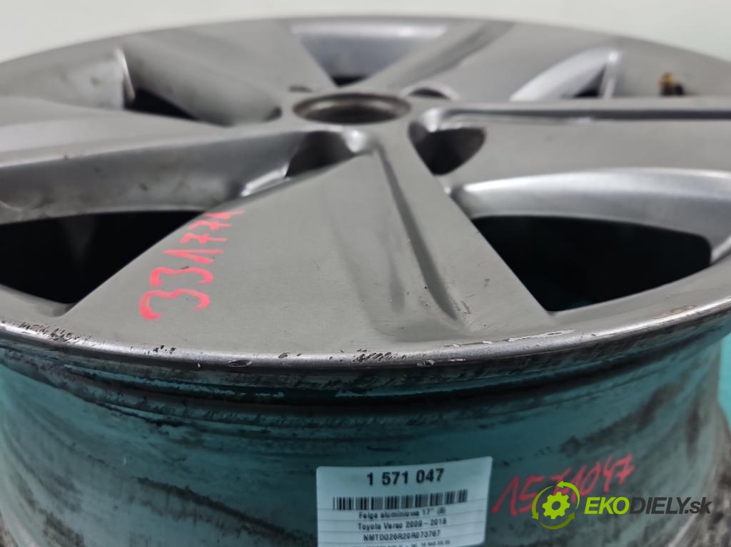 Toyota Verso 2009-2018 1.8 16V 147 HP manual 108 kW 1798 cm3 5- Disk hliník 17" 42611-OF160