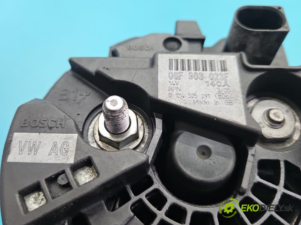 Vw Passat B6 2005-2010 1.9 tdi 105 HP manual 77 kW 1896 cm3 4- Alternator 06F903023F (Alternátor)