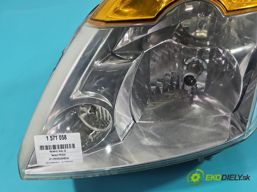 Renault Modus 1.6 16V 88 HP manual 65 kW 1598 cm3 5- Reflektor: ľavý 8200301829 (Kľučka dverí ostatné)