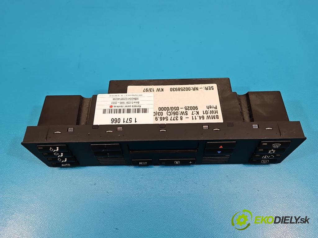 Bmw 5 E39 1996-2003 2.5 R6 170 hp automatic 125 kW 2494 cm3 4- palubní deska panel topení 8377546