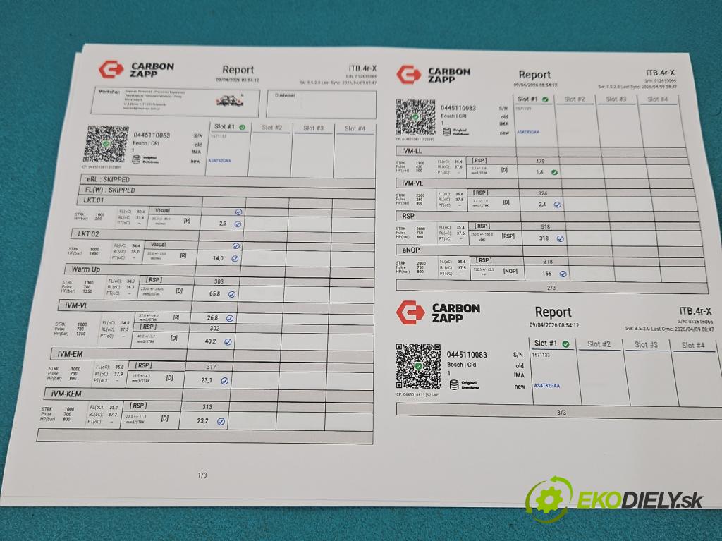 Suzuki Swift Mk6 2005-2010 1.3 DDiS 69KM manual 51 kW 1248 cm3 5- vstrek 0445110083 (Vstrekovač paliva)