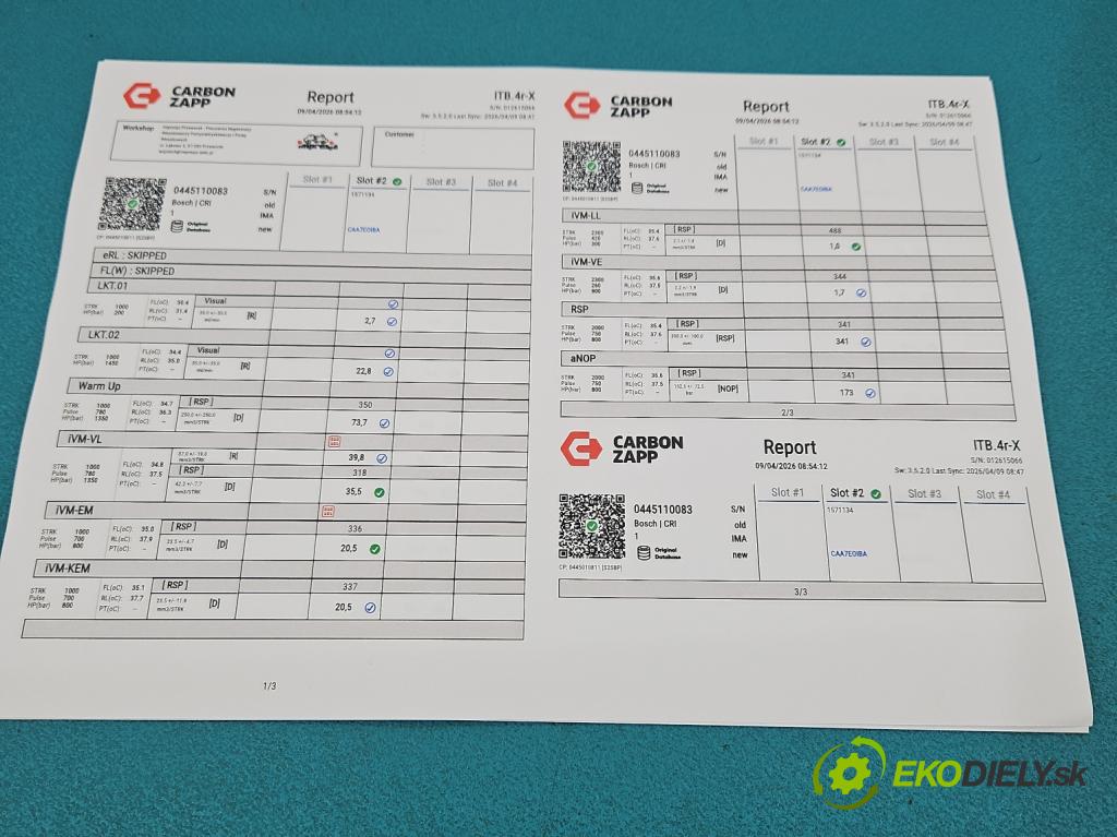 Suzuki Swift Mk6 2005-2010 1.3 DDiS 69KM manual 51 kW 1248 cm3 5- vstrek 0445110083 (Vstrekovač paliva)