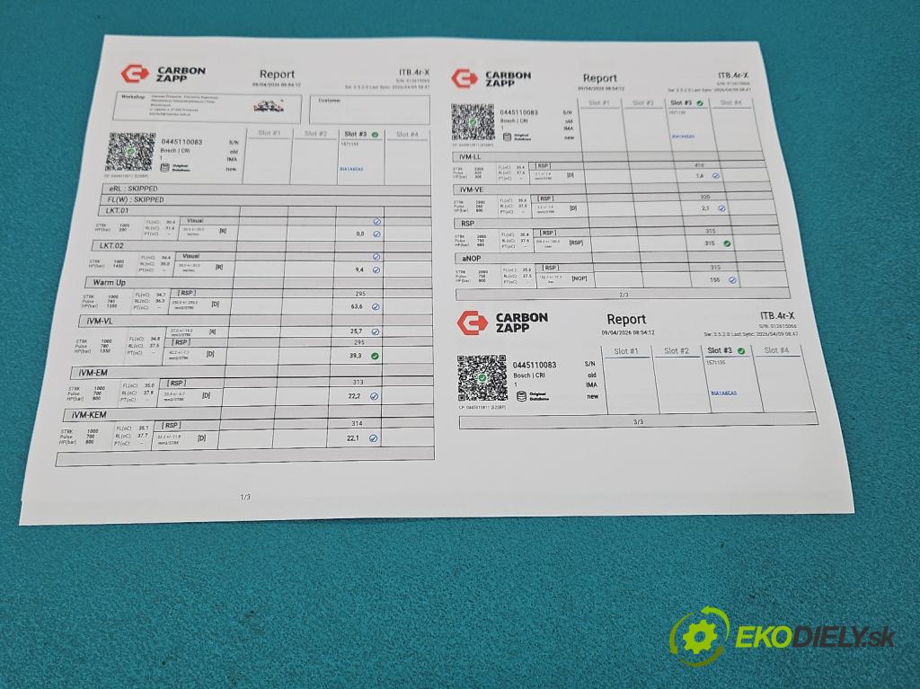 Suzuki Swift Mk6 2005-2010 1.3 DDiS 69KM manual 51 kW 1248 cm3 5- vstrek 0445110083 (Vstrekovač paliva)