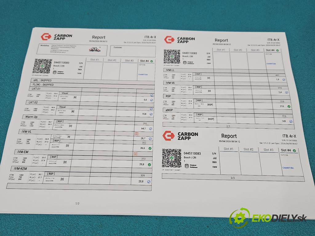 Suzuki Swift Mk6 2005-2010 1.3 DDiS 69KM manual 51 kW 1248 cm3 5- vstrek 0445110083 (Vstrekovač paliva)