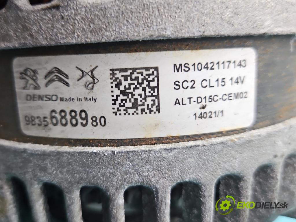 Citroen C3 III 2016-2024 1.2 12V 110 HP manual 81 kW 1199 cm3 5- Alternator 9835688980 (Alternátor)