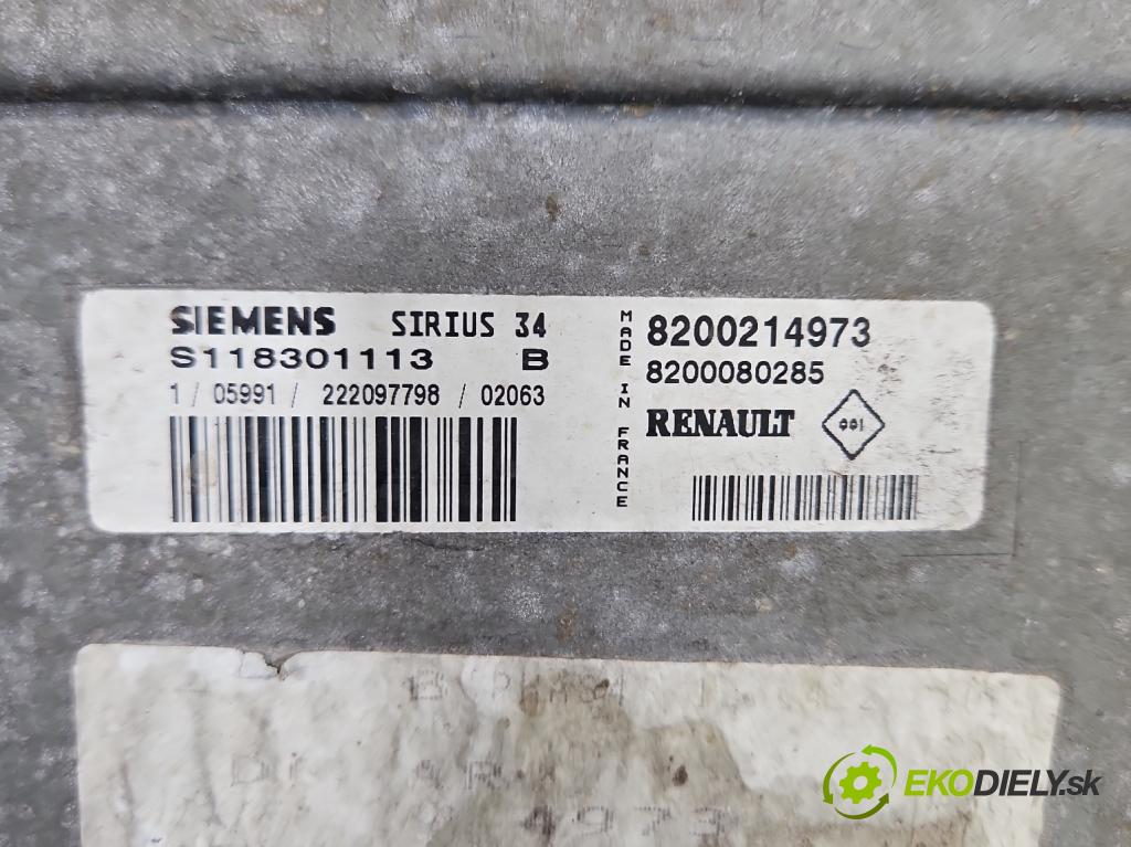 Renault Scenic I 1996-2003 1.8 16V 116 HP manual 85 kW 1783 cm3 5- riadiaca jednotka motora 8200214973