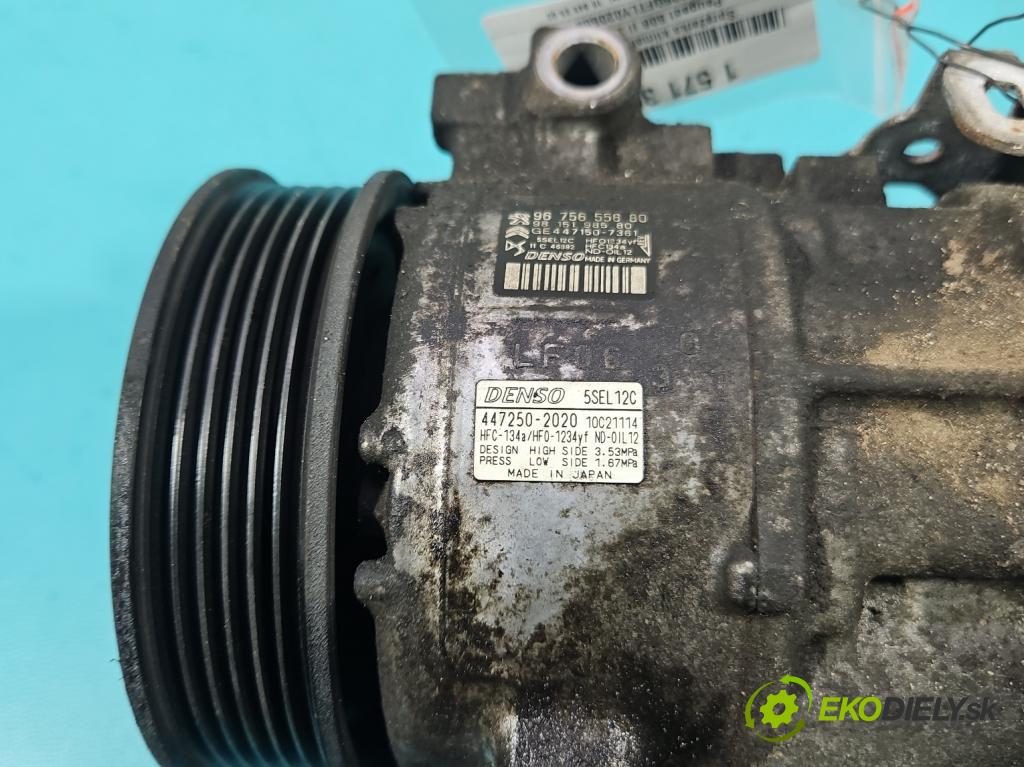 Peugeot 508 II 2018- 1.6 16V 181KM automatic 133 kW 1598 cm3 5- Kompresor: klimatizácie 9675655880 (Kompresor klimatizácie)