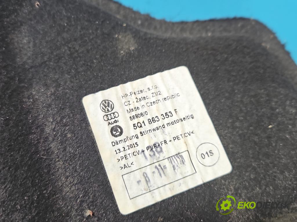 Vw Passat B8 2014 - 2.0 tdi 150 HP automatic 110 kW 1968 cm3 5- Zvuková izolácia ostatné 5Q1863353F