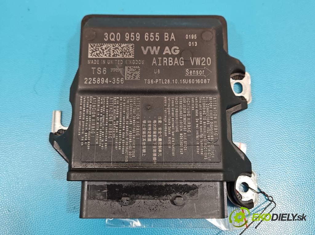Vw Passat B8 2014 - 2.0 tdi 150 HP automatic 110 kW 1968 cm3 5- riadiaca jednotka vankúše: 3Q0959655BA