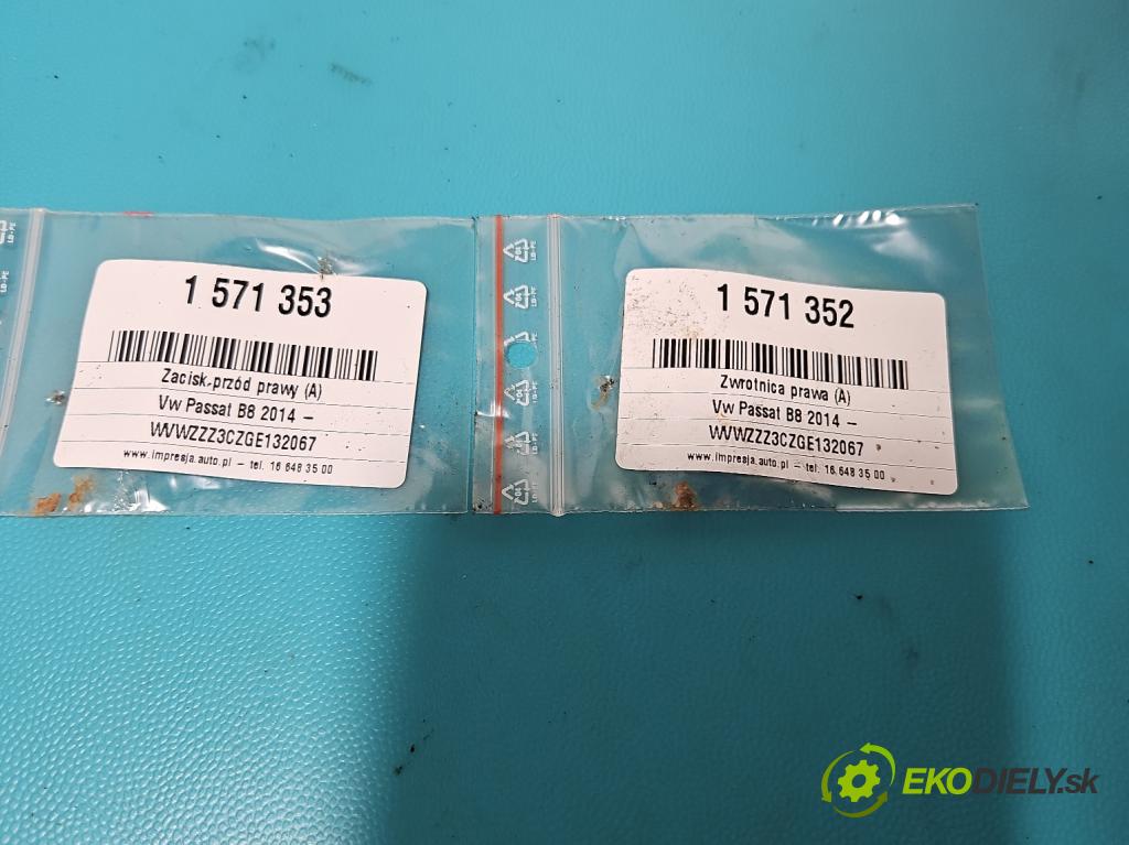 Vw Passat B8 2014 - 2.0 tdi 150 HP automatic 110 kW 1968 cm3 5- náboj pravé  (Náboj kolesa)