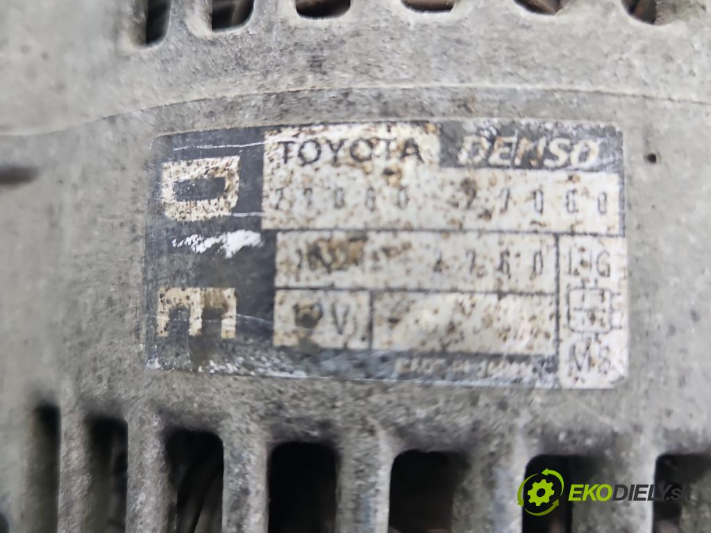 Toyota Corolla E12 2001-2009 2.0 D4D 90 HP manual 66 kW 1995 cm3 5- Alternator 27060-27060 (Alternátor)