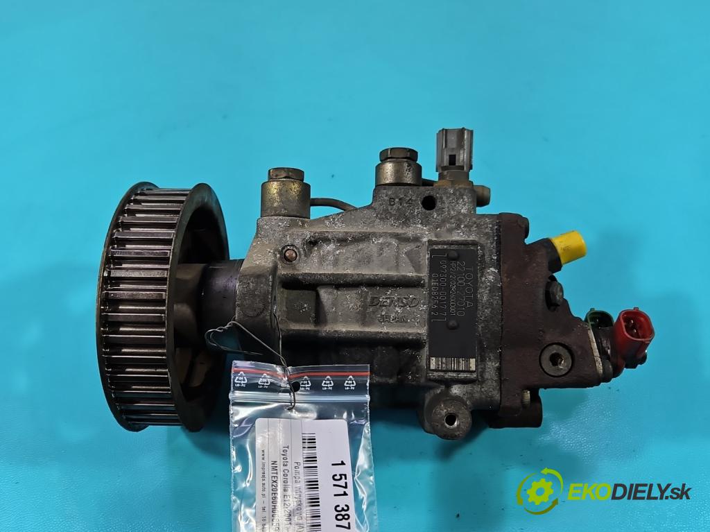 Toyota Corolla E12 2001-2009 2.0 D4D 90 HP manual 66 kW 1995 cm3 5- čerpadlo vstrekovacia 22100-27010 (Vstrekovacie čerpadlo)