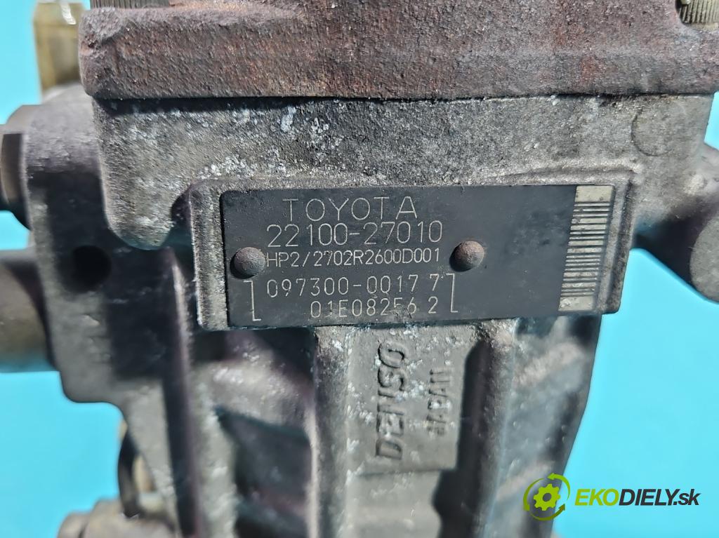 Toyota Corolla E12 2001-2009 2.0 D4D 90 HP manual 66 kW 1995 cm3 5- čerpadlo vstrekovacia 22100-27010 (Vstrekovacie čerpadlo)