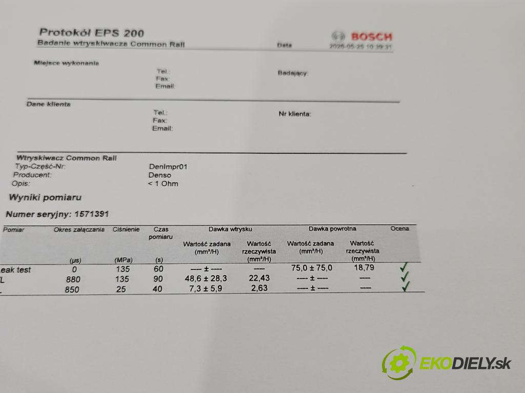 Toyota Corolla E12 2001-2009 2.0 D4D 90 hp manual 66 kW 1995 cm3 5- vstřikovač diesel 23670-27020