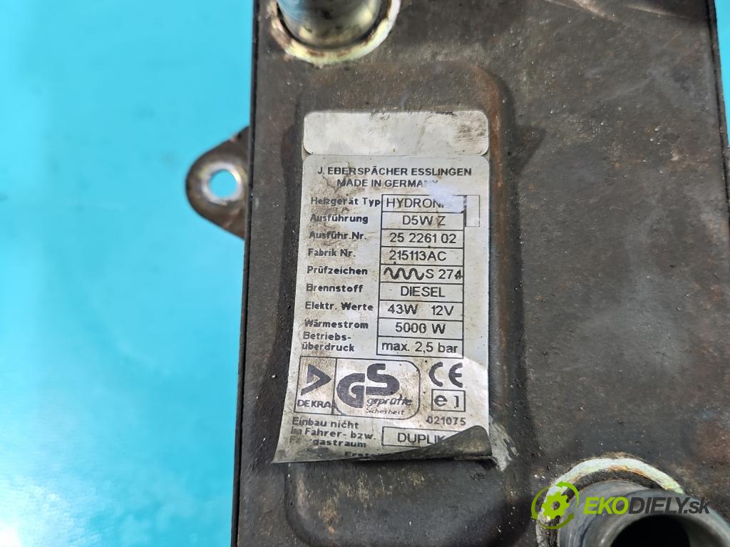 Toyota Corolla E12 2001-2009 2.0 D4D 90 HP manual 66 kW 1995 cm3 5- Webasto 25226102 (Webasto (nezávislé kúrenie))