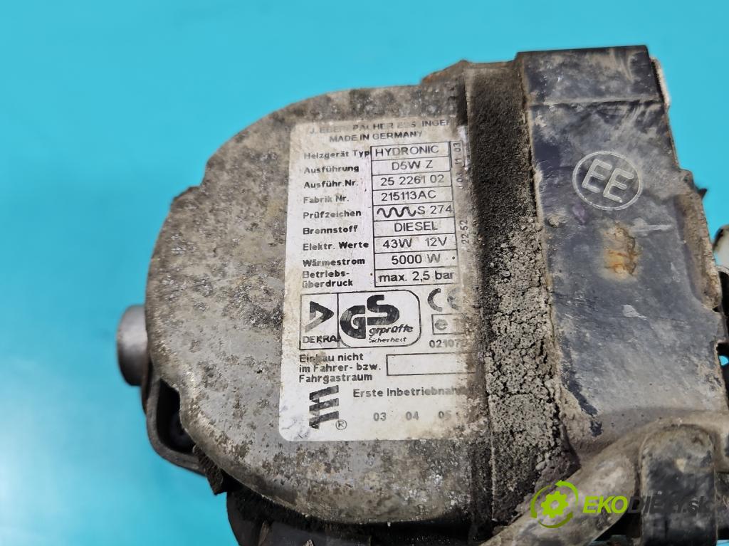 Toyota Corolla E12 2001-2009 2.0 D4D 90 HP manual 66 kW 1995 cm3 5- Webasto 25226102 (Webasto (nezávislé kúrenie))