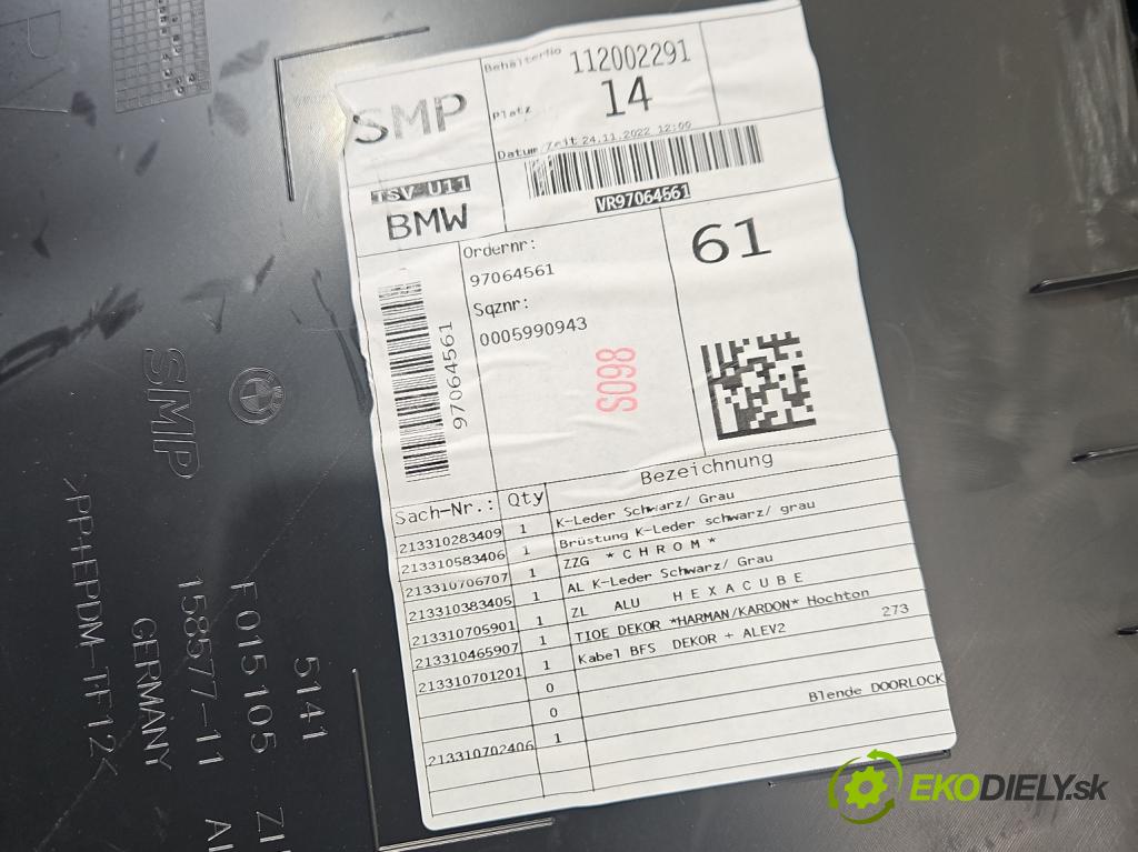 Bmw iX1 U11 0.0 elektrický: 272 HP automatic 200 kW 1 cm3 5- Čalounictví: dvere predné pravé F015105