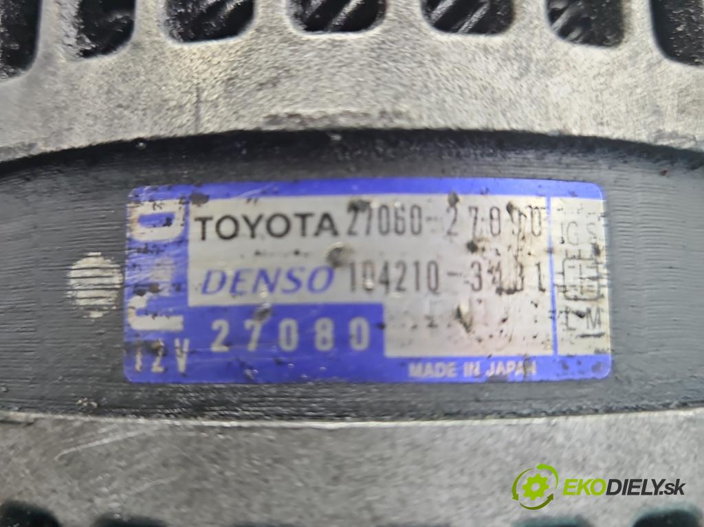 Toyota Avensis II T25 2003-2008 2.0 D4D 116 HP manual 85 kW 1995 cm3 5- Alternator 27060-27090 (Alternátor)