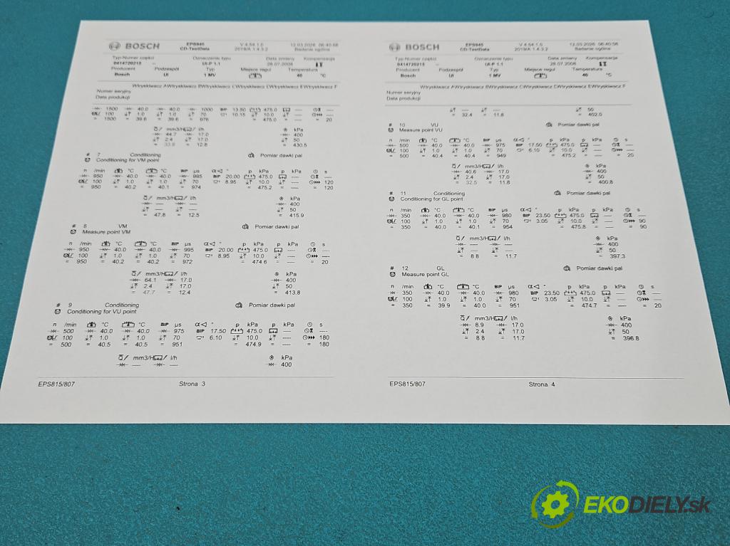 Skoda Octavia II 2004-2013 1.9 tdi BKC 105 HP manual 77 kW 1896 cm3 5- vstrekovacie čerpadlo 0414720215 (Vstrekovač paliva)