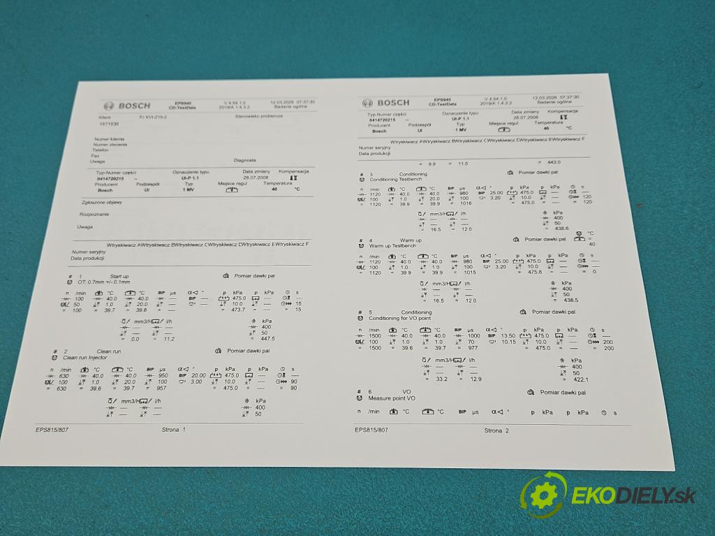 Skoda Octavia II 2004-2013 1.9 tdi BKC 105 HP manual 77 kW 1896 cm3 5- vstrekovacie čerpadlo 0414720215 (Vstrekovač paliva)