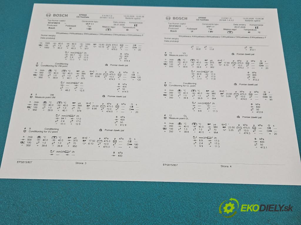 Skoda Octavia II 2004-2013 1.9 tdi BKC 105 HP manual 77 kW 1896 cm3 5- vstrekovacie čerpadlo 0414720215 (Vstrekovač paliva)