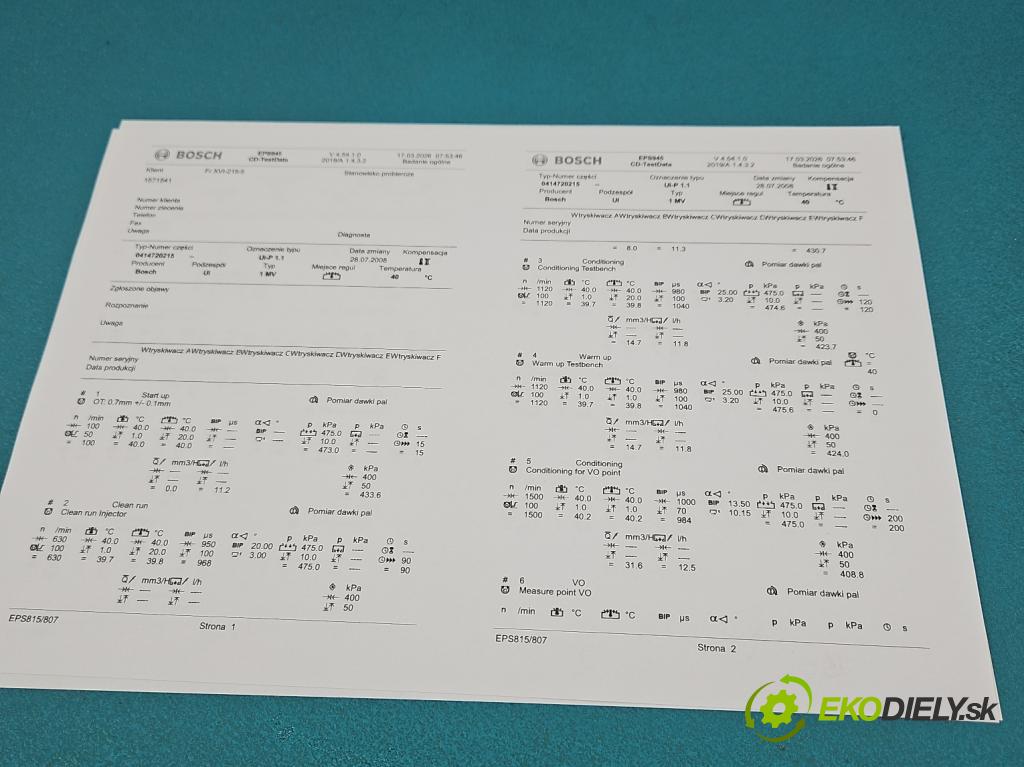 Vw Passat B6 2005-2010 1.9 tdi 105 hp manual 77 kW 1896 cm3 4- vstřikovací čerpadlo 0414720215 (Vstřikovač paliva)