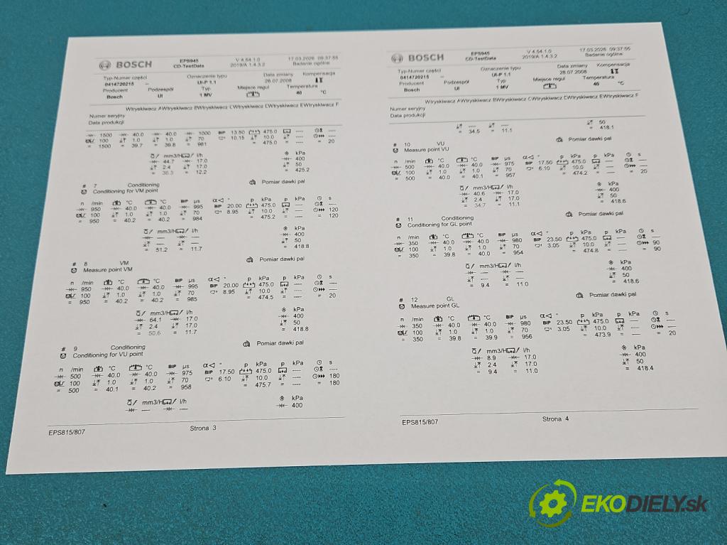 Vw Touran I 2003-2015 1.9 tdi 105 HP manual 77 kW 1896 cm3 5- vstrekovacie čerpadlo 0414720215 (Vstrekovač paliva)