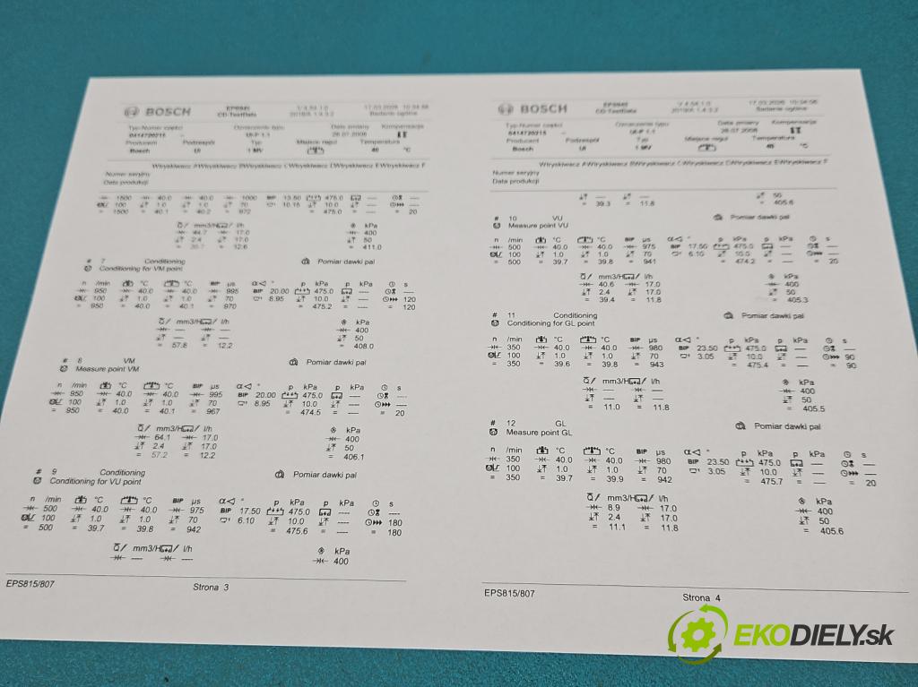 Vw Touran I 2003-2015 1.9 tdi 105 HP manual 77 kW 1896 cm3 5- vstrekovacie čerpadlo 0414720215 (Vstrekovač paliva)