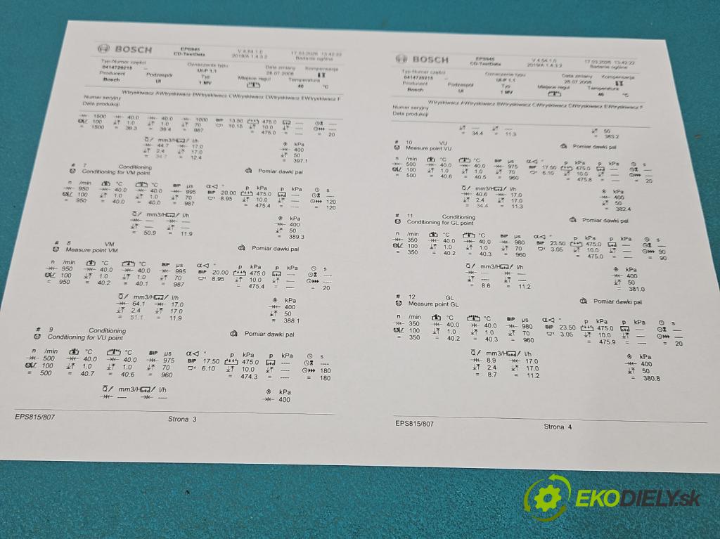 Skoda Roomster 1.4 TDi 69KM manual 51 kW 1422 cm3 5- vstrekovacie čerpadlo 0414720215 (Vstrekovač paliva)