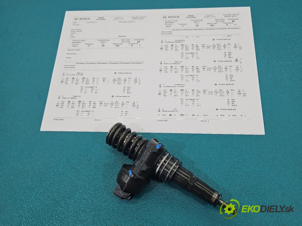 Audi A3 8P 2003-2012 1.9 tdi BKC 105 HP manual 77 kW 1896 cm3 3- vstrekovacie čerpadlo 0414720215 (Vstrekovač paliva)