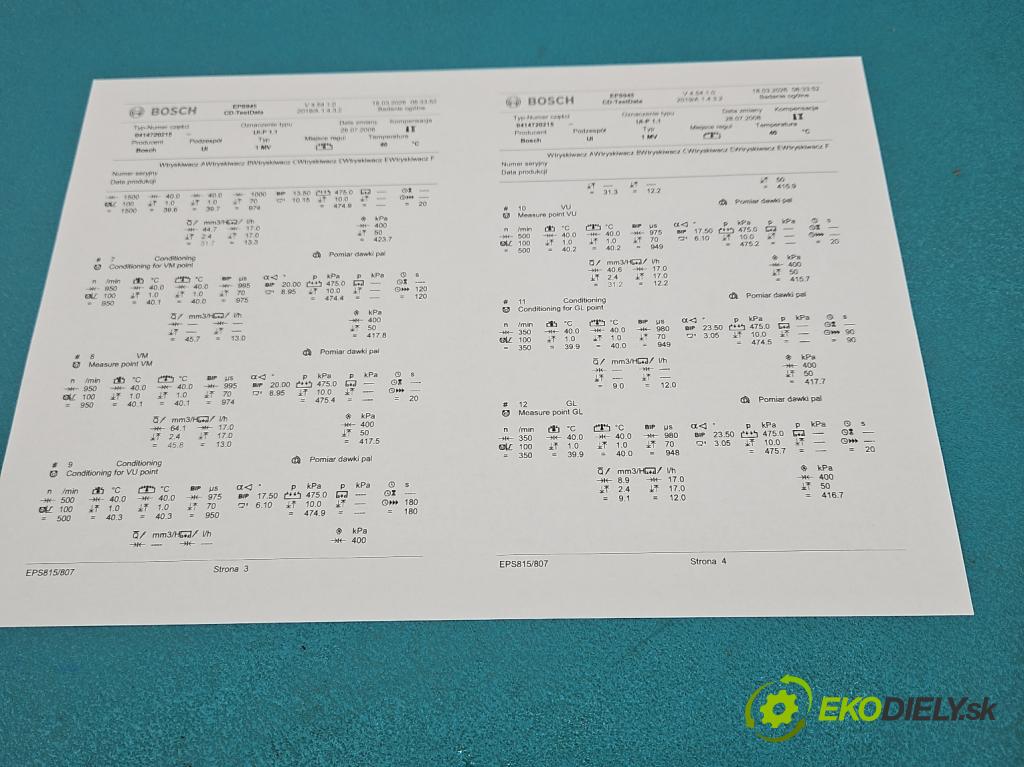 Audi A3 8P 2003-2012 1.9 tdi BKC 105 HP manual 77 kW 1896 cm3 3- vstrekovacie čerpadlo 0414720215 (Vstrekovač paliva)