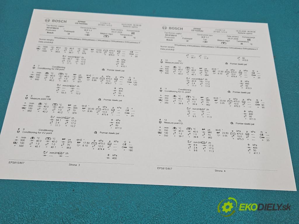Audi A3 8P 2003-2012 1.9 tdi BKC 105 HP manual 77 kW 1896 cm3 3- vstrekovacie čerpadlo 0414720215 (Vstrekovač paliva)