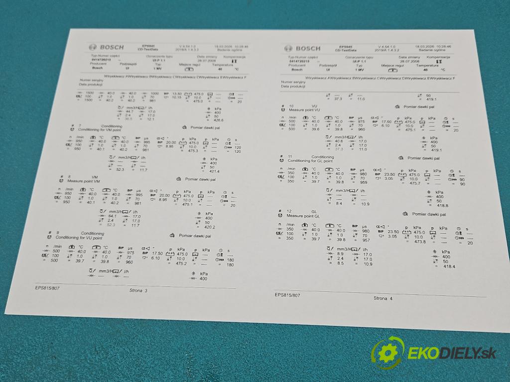 Audi A3 8P 2003-2012 1.9 tdi BKC 105 HP manual 77 kW 1896 cm3 3- vstrekovacie čerpadlo 0414720215 (Vstrekovač paliva)