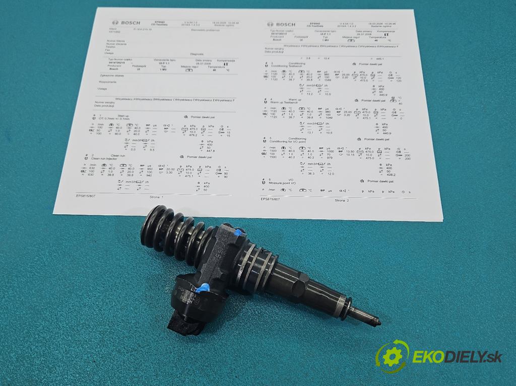 Audi A3 8P 2003-2012 1.9 tdi BKC 105 HP manual 77 kW 1896 cm3 3- vstrekovacie čerpadlo 0414720215 (Vstrekovač paliva)