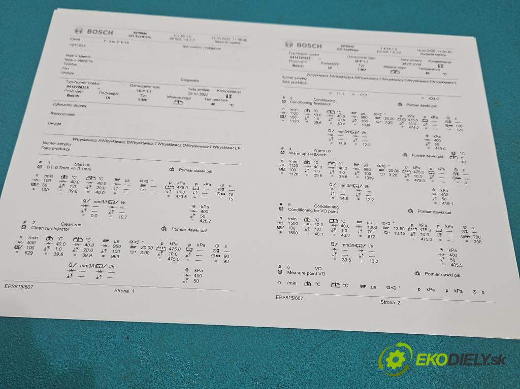 Vw Golf IV 1997-2003 1.9 tdi 101 HP manual 74 kW 1896 cm3 5- vstrekovacie čerpadlo 0414720215 (Vstrekovač paliva)