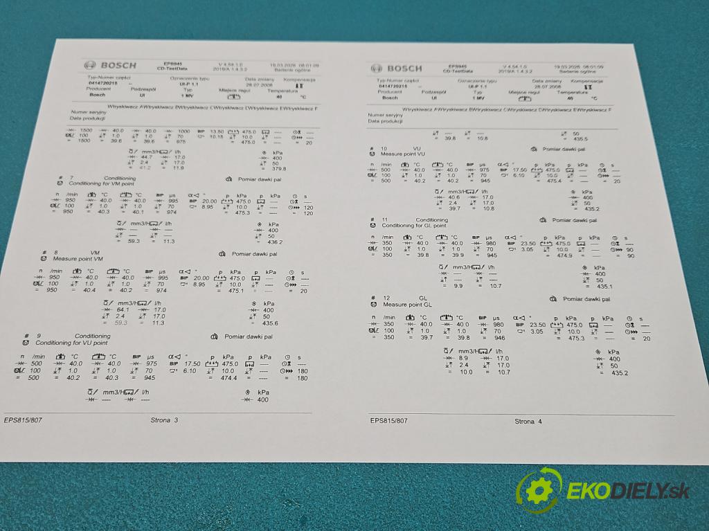 Skoda Octavia II 2004-2013 1.9 tdi 105 HP manual 77 kW 1896 cm3 5- vstrekovacie čerpadlo 0414720215 (Vstrekovač paliva)