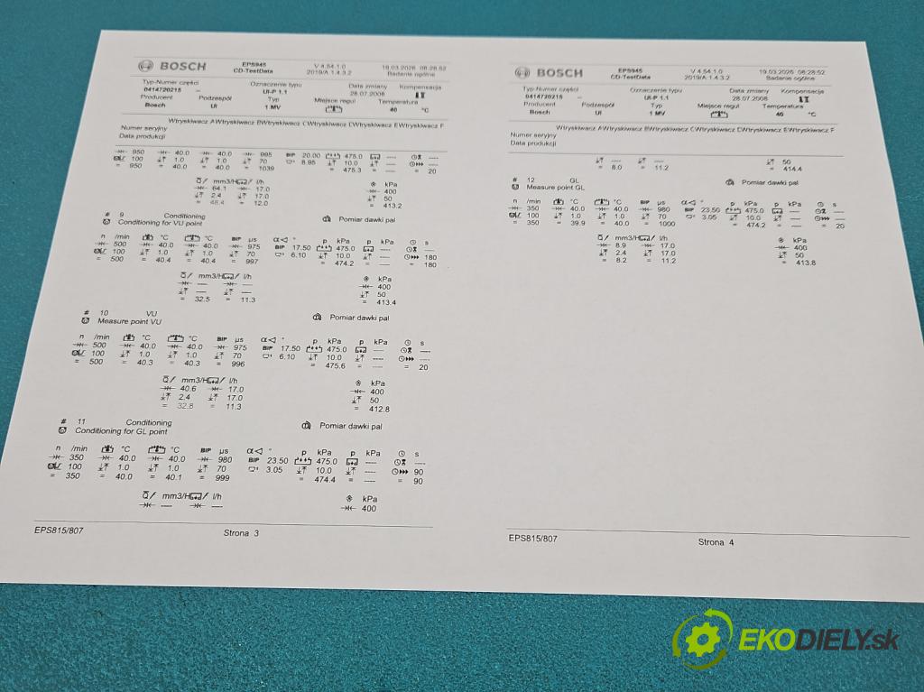 Skoda Octavia II 2004-2013 1.9 tdi 105 HP manual 77 kW 1896 cm3 5- vstrekovacie čerpadlo 0414720215 (Vstrekovač paliva)