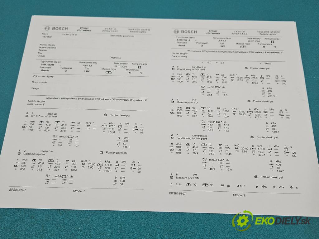 Skoda Octavia II 2004-2013 1.9 tdi 105 HP manual 77 kW 1896 cm3 5- vstrekovacie čerpadlo 0414720215 (Vstrekovač paliva)
